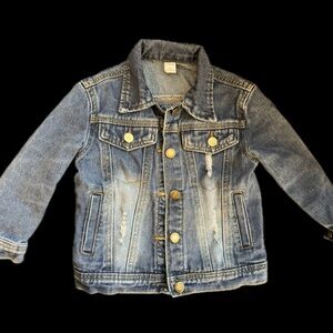 SHEIN Distressed Blue Kids Jean Jacket
